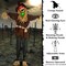 6FT Halloween Standing Scarecrow, Life-Size Animated Ghost Decor with Light-up Eyes, Spooky Sound, Moving Arms & Head, Sound Activated Haunted House Props for Halloween Party Decorations